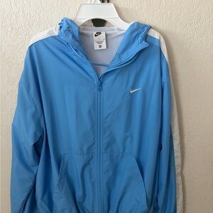 Nike Light Blue and White Jacket